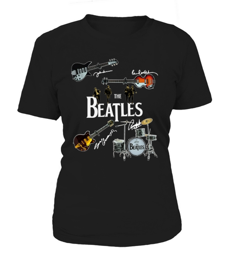 Guitars The Beatles Signatures Drummer Women's T-Shirt