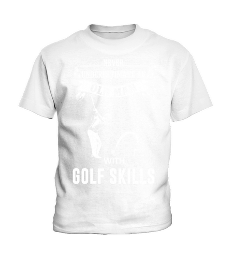 Old Man Golf Skills Kids T-Shirt