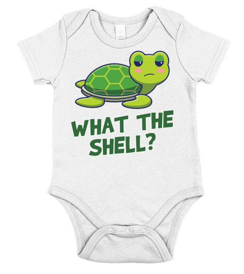 What The Shell Funny Turtle Lovers Short Sleeve Baby One-Piece