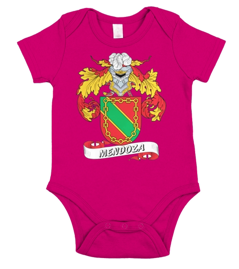 Mendoza Family Crest Spanish Family Crests Short Sleeve Baby One-Piece