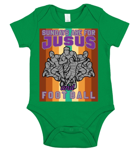 Sundays Are For Jesus And Football SVG Short Sleeve Baby One-Piece