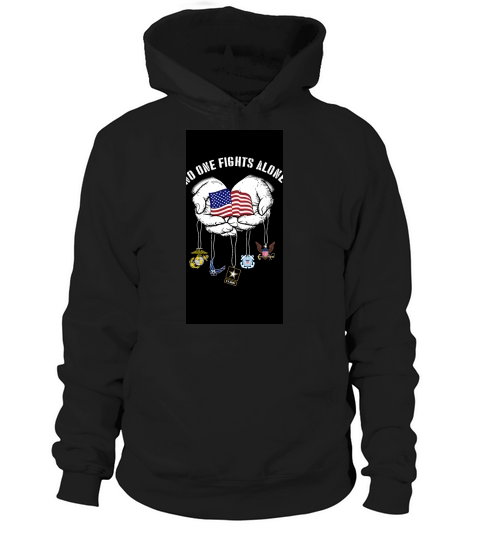 No one fights alone America Marine Corps Air Force Us Army Chatham Lighthouse - Iphone XR Case Hoodie Unisex