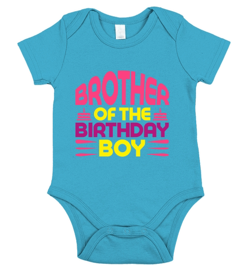 Brother of the birthday boy Short Sleeve Baby One-Piece
