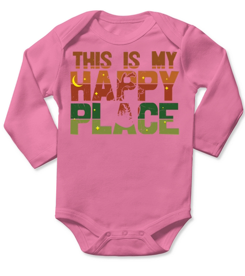 This is my happy place Long Sleeve Baby One-Piece