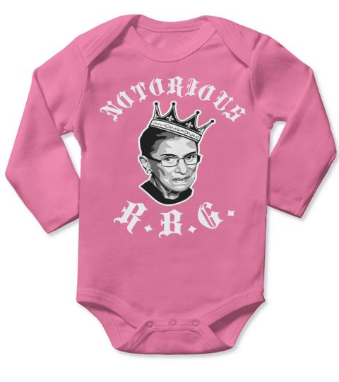Funny Ruth Bader Ginsberg T-shirt - NOTORIOUS RBG shirt Long Sleeve Baby One-Piece