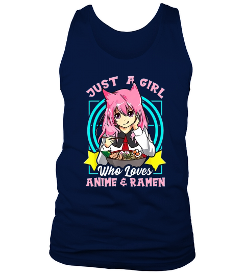 Just A Girl Who Loves Anime and Ramen Bowl Tank Top Unisex