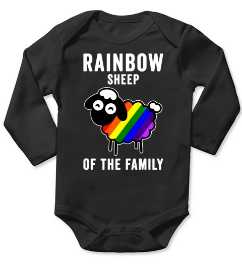 LGBT Gay Pride Rainbow Sheep Of The Family Long Sleeve Baby One-Piece