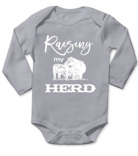 Raising My Herd Frontside Long Sleeve Baby One-Piece