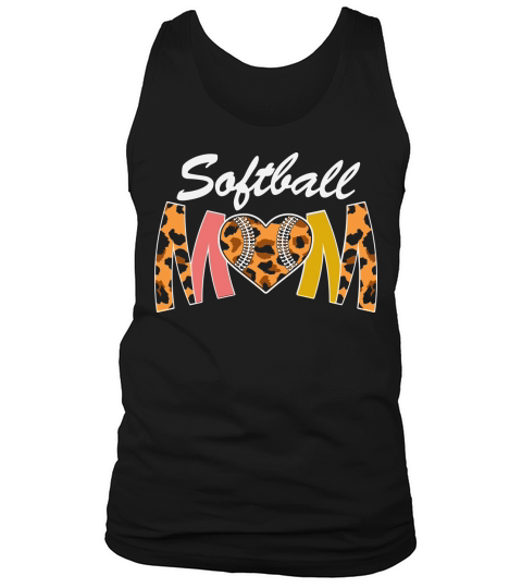 Softball Mom Leopard Mothers Day Tank Top Unisex