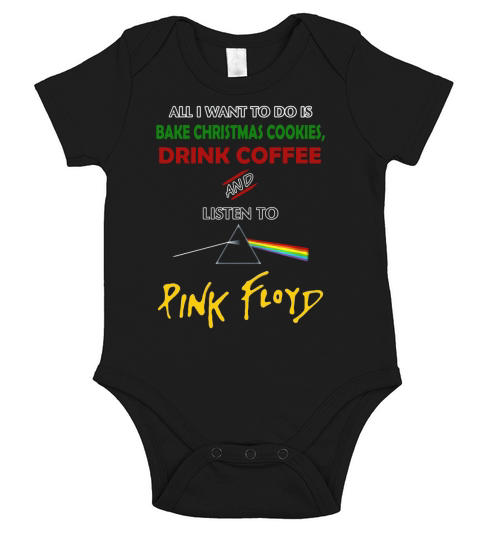 Pink Floyd and Christmas Short Sleeve Baby One-Piece