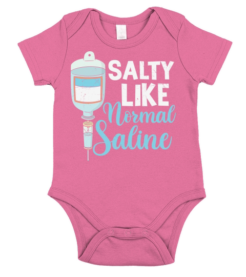 Nurse   Salty like normal saline Short Sleeve Baby One-Piece