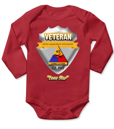 Veteran 49th Armored Division T-Shirt Long Sleeve Baby One-Piece