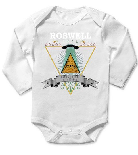 Roswell 1947 Alien Vintage Style UFO Area 51 shirt Long Sleeve Baby One-Piece