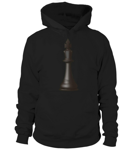 Black King Chess Piece Hoodie Unisex