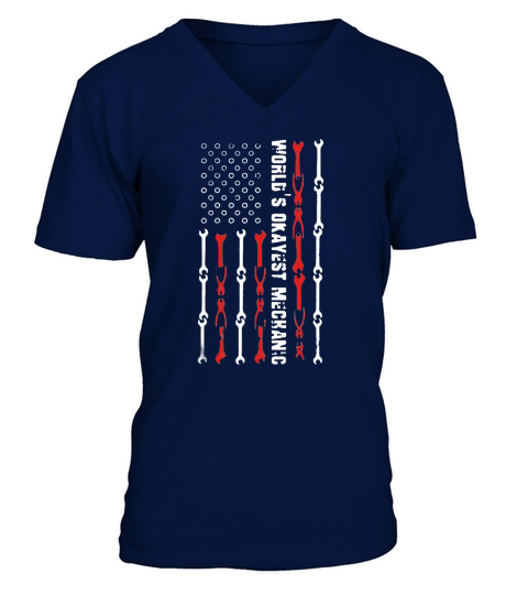 MECHANIC FLAG V-Neck T-shirt