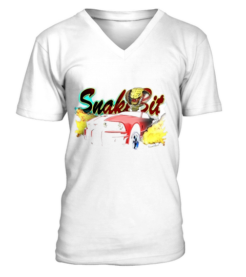 mustang gt500 cobra burnout V-Neck T-shirt