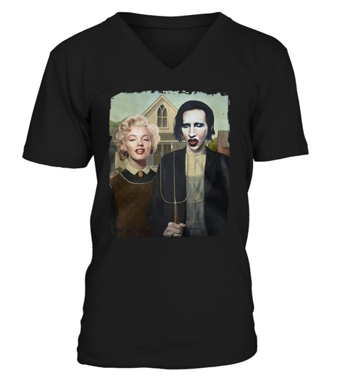 Marilyn Monroe t-shirt, Manson t-shirt, American Gothic, Funny, Glamour, Pinup - Bella Flowy Tank V-Neck T-shirt