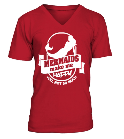 Cute Mermaid Tees And Gifts For Women Girls Kids Children V-Neck T-shirt