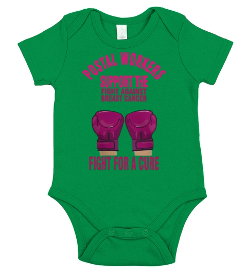 Postal Worker Support The Fight Against Breast Can T-Shirt Short Sleeve Baby One-Piece