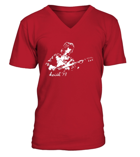 Retro Graphic Keith Richards Art V-Neck T-shirt