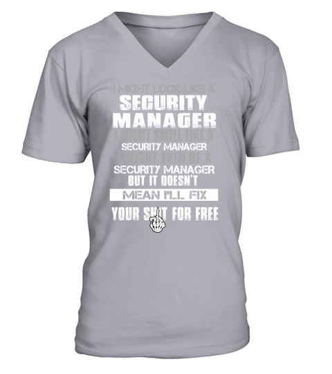 A Security Manager V-Neck T-shirt
