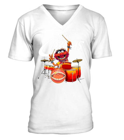 The Muppet Show Animal Playing Yamaha Drums Shirtc V-Neck T-shirt