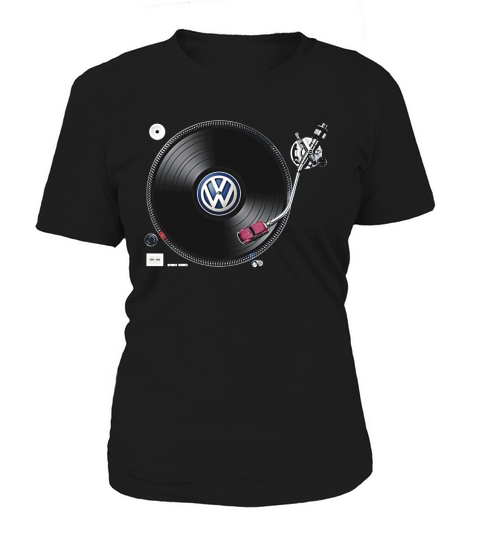 VW TUNING BEETLE VINYL DECK MUSIC MUSICAL GRAPHIC DESIGN DJ RETRO CAR LOGO Women's T-Shirt
