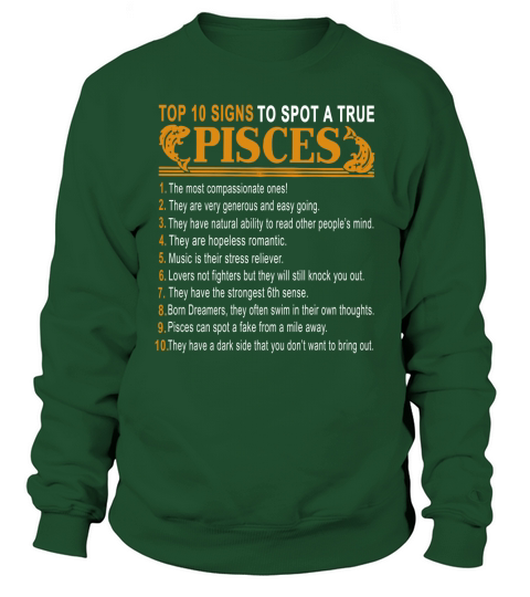 Top 10 Signs To Spot A True Pisces Sweatshirt Unisex