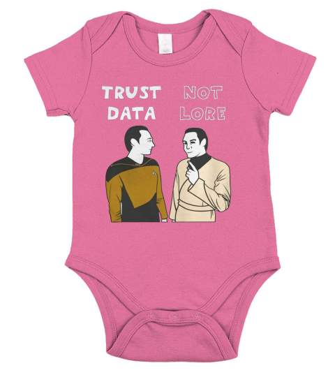 39- trust data not lore Short Sleeve Baby One-Piece