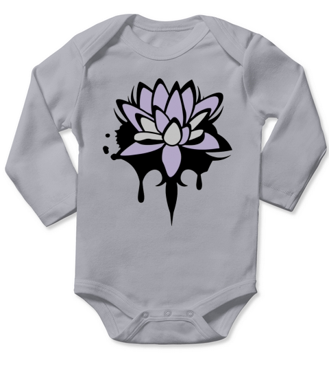 Lotus flower graffiti Accessories Long Sleeve Baby One-Piece