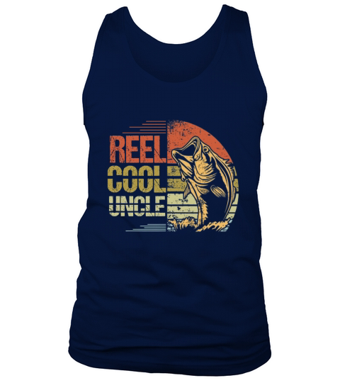Reel Cool Uncle Fishing Sunset Father’s Day shirt Tank Top Unisex