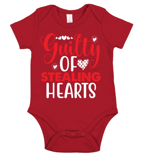 Guilty of stealing hearts Short Sleeve Baby One-Piece