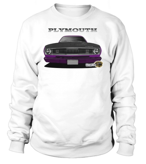1970s Plymouth Duster Front Plum Sweatshirt Unisex