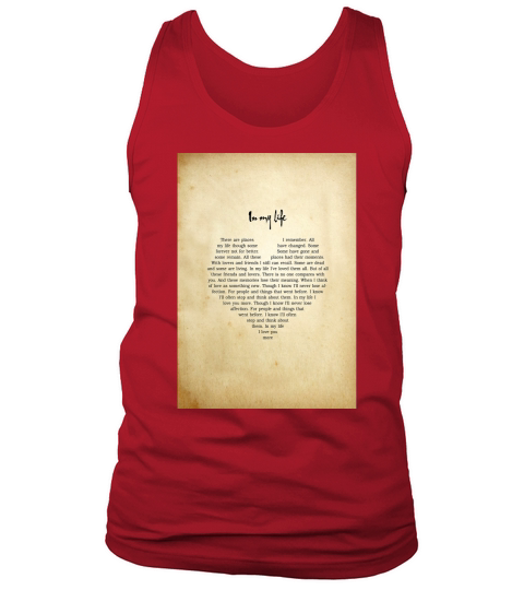 In my life Tank Top Unisex