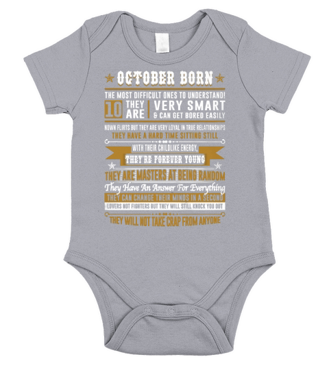 October Born Short Sleeve Baby One-Piece