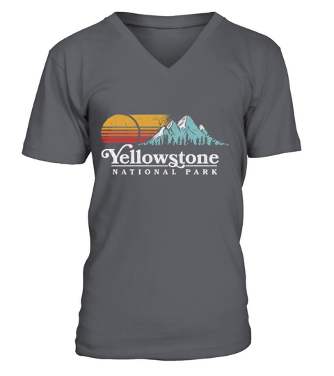 Vintage Yellowstone National Park Retro T-Shirt V-Neck T-shirt