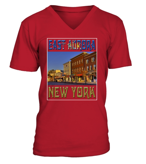 East Aurora-New York V-Neck T-shirt