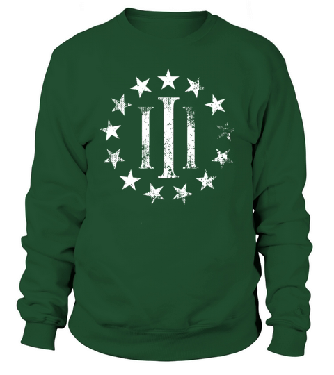 Vintage Military Green Three Percenter 13 Stars Sweatshirt Unisex