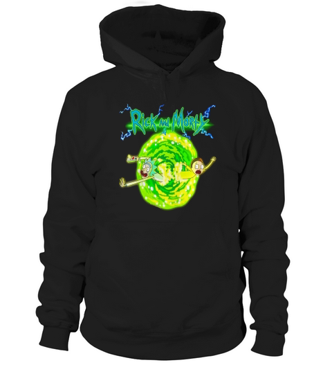 RICK &amp;amp; MORTY PORTAL GLOW LIGHTNING LOGO Hoodie Unisex