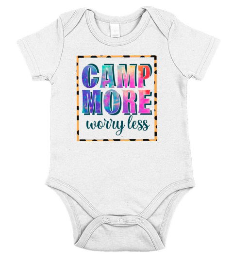 Camp more worry less Sublimation Short Sleeve Baby One-Piece