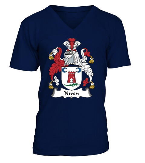 Niven Family Crest Scottish Family Crests V-Neck T-shirt