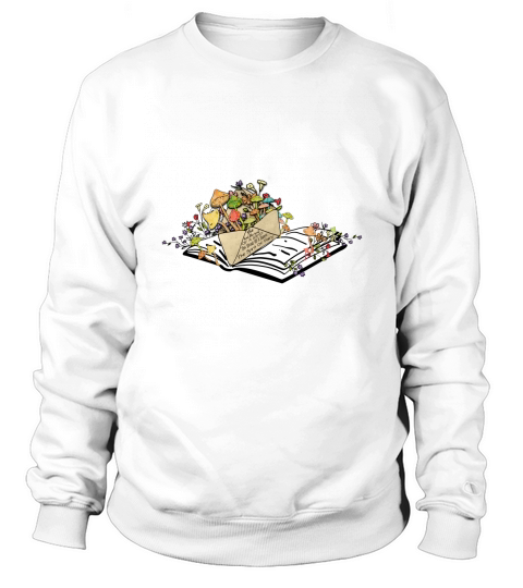Vintage Flowers Mushroom book sublimation Sweatshirt Unisex