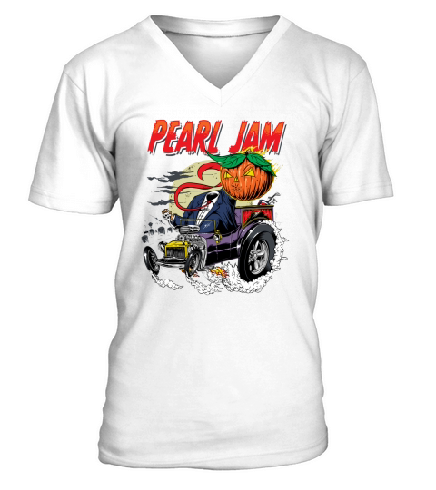 pearl jam halloween V-Neck T-shirt