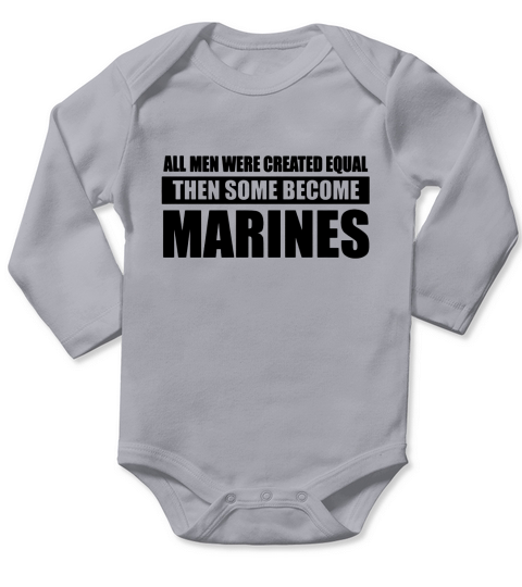 men marines design - Water Bottle Long Sleeve Baby One-Piece
