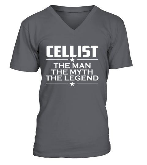 Mens Cellist T-shirt - Cello Lover Gift - Myth Shirt V-Neck T-shirt
