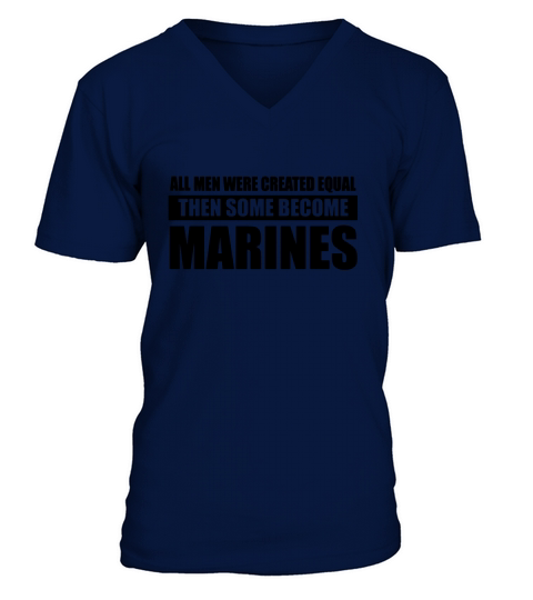 men marines design - Water Bottle V-Neck T-shirt