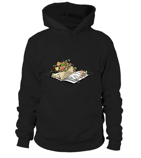 Vintage Flowers Mushroom book sublimation Hoodie Unisex