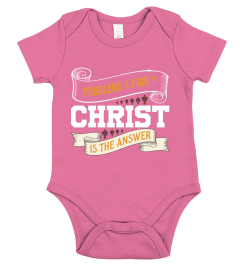 Problems & pain christ is the answer Short Sleeve Baby One-Piece