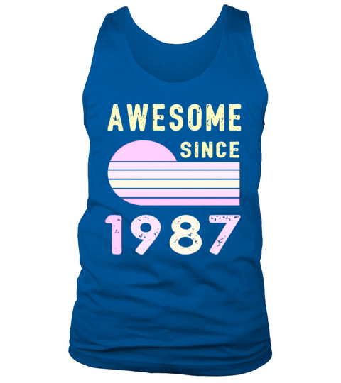 1987 Birthday Retro Vintage Gift Tank Top Unisex