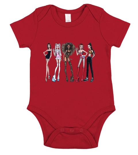 Vintage Cool Spice Girls Art Short Sleeve Baby One-Piece
